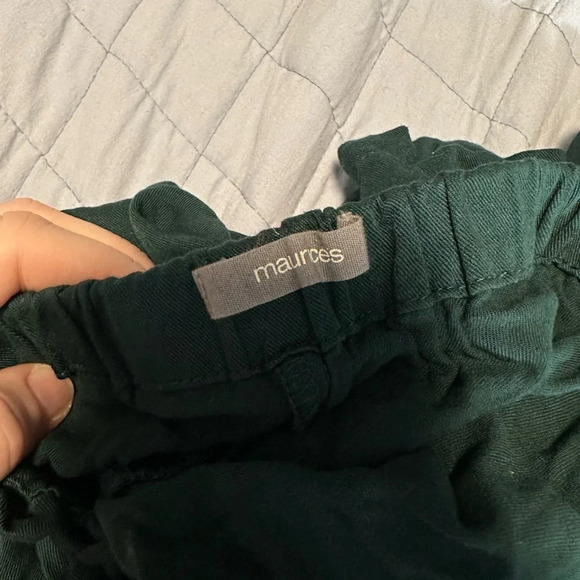 Maurice’s green paper bag tie front baggy shorts size XXL #1090 - Picture 4 of 5